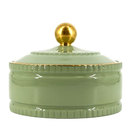 Vintage Lenox Porcelain Celadon Lidded Container