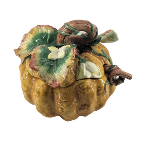 Fitz & Floyd Gardening Gourmet Pumpkin Condiment Jar w/ Spoon