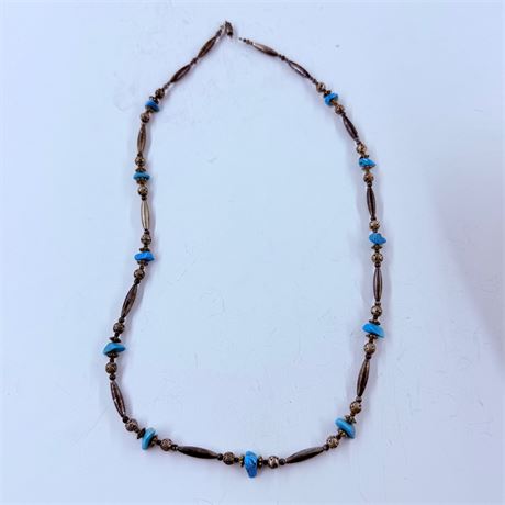 25.7g Navajo Sterling Necklace - 27”