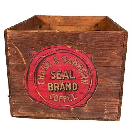 Large Vintage Chase & Sanborn Seal Brand Coffee Crate