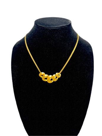 Vtg Avon Swirl Pattern Gold Tone Necklace