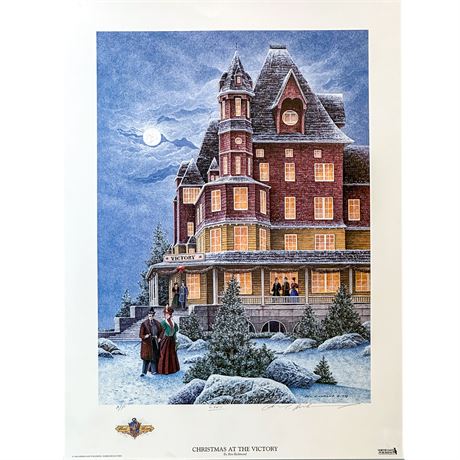 Lithographic Print "Christmas at the Victory" by Artist Ben Richmond
