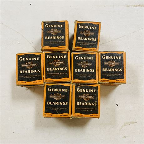 8 NOS WW2 Army Surplus Harley Davidson Bearings