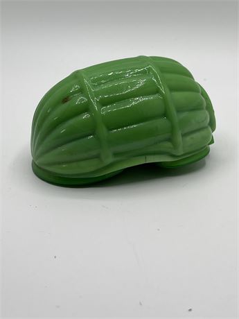 Green jadite glass birdfeeder