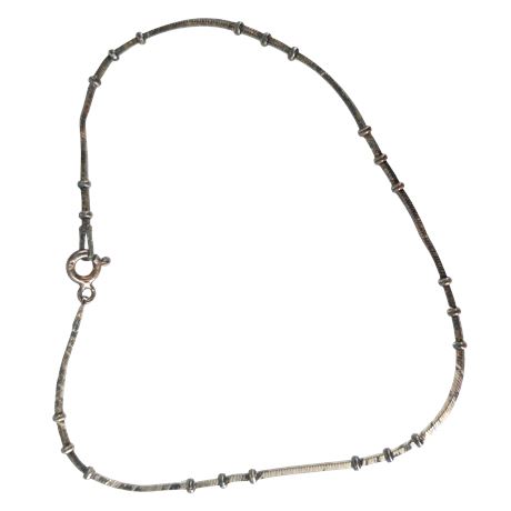 Sterling Silver Bracelet with Sterling Stations