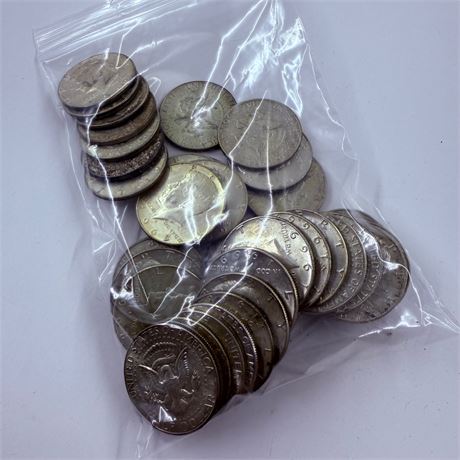 $20 Kennedy 40% Silver Halves 1965-1969