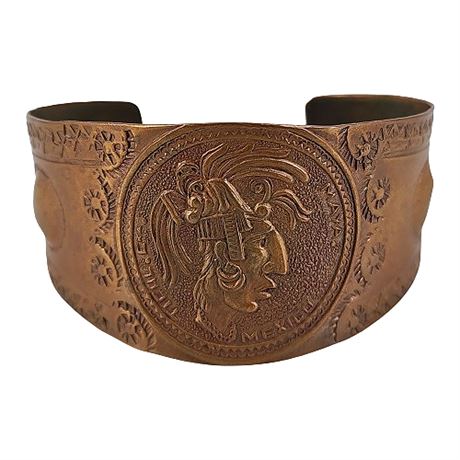 Vintage Mexican Copper Cuff Bracelet