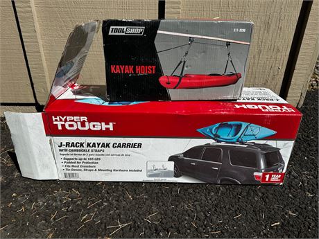 Tool Shop Kayak Hoist & Hyper Tough J-Racks