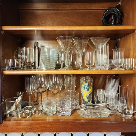 Cupboard Buyout: Miscellaneous Glassware, Etc.