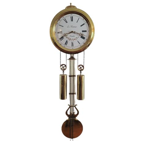 Le Printemps Chantilly French Style Wall Clock, Brass