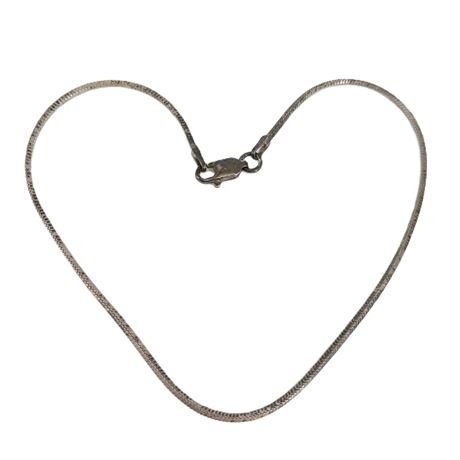 Vintage Silver-Tone Link Chain Anklet