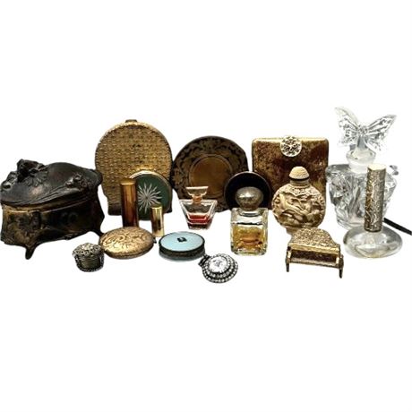 Vintage Compacts, Perfume & Misc.