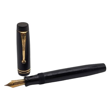 Vintage PARKER Duofold Junior Streamline Black Fountain Pen