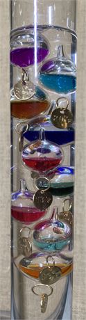 22” Clear Glass Galileo Thermometer