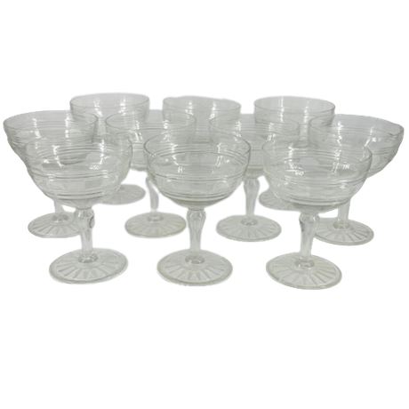 Anchor Hocking Banded Champagne Coupes