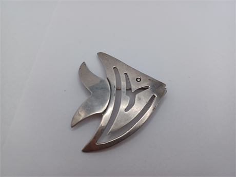 Sterling Silver Angel Fish Pin "Mexico"