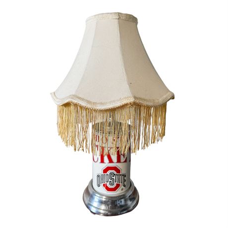 Vintage The Ohio State Buckeyes License Plate Lamp