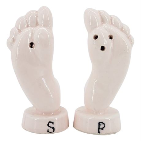 Vintage Ceramic Bare Feet Salt & Pepper Shakers