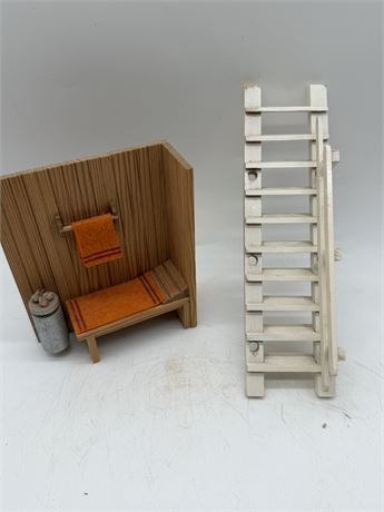 Lundby Doll House Sauna & Ladder