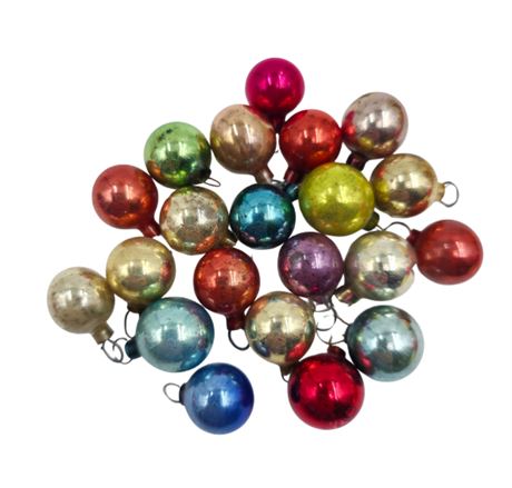 X-Small Shiny Brite Bulbs, 1/2" Glass Ornaments