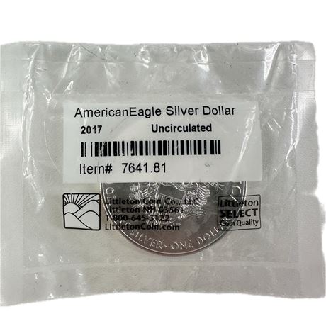 2017 1oz .999 Fine Silver American Eagle Coin
