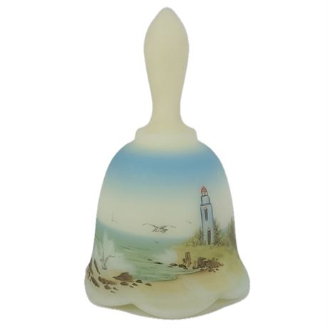 Fenton Lighthouse Bell, J. Brown Handpainted Beach 478/1000