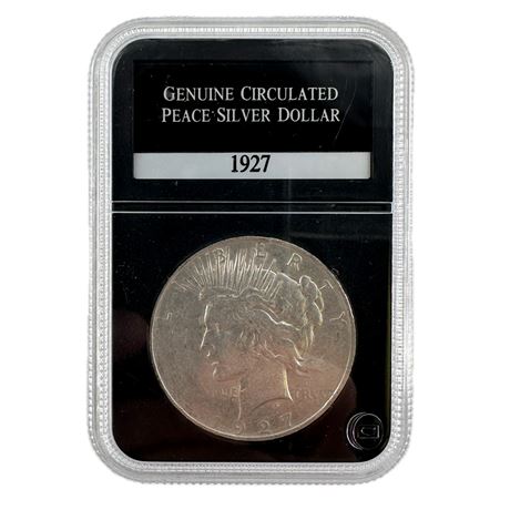 Circulated 1927 P Peace Silver Dollar