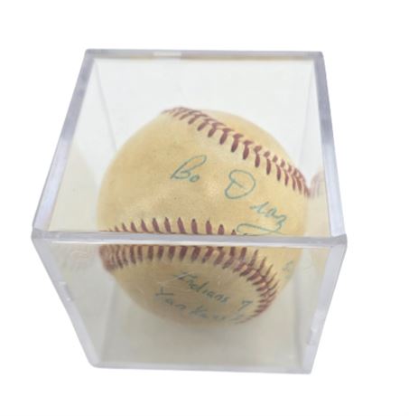 Bo Diaz Autographed Baseball