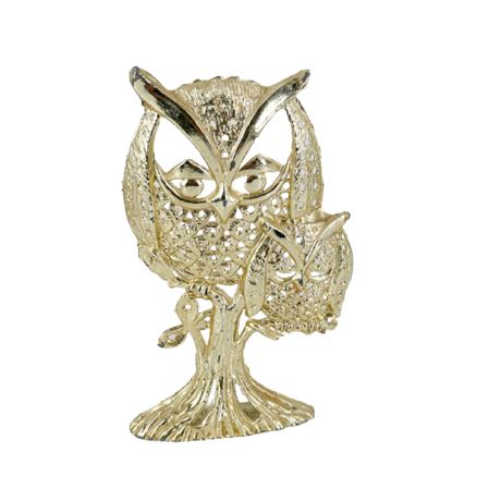 Torino Gold Tone Owl Earring Holder