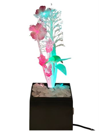 VTG Fiber-Optic Flowers with a Hummingbird