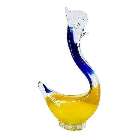 Murano Sommerso Italian Art Glass Rooster Figurine
