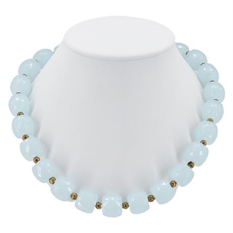 Modern NY&CO Faceted Celadon Acrylic Chunky Beaded Necklace
