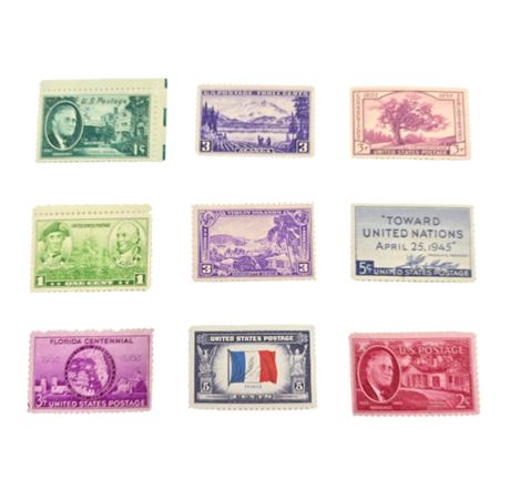 Lot of VTG Stamps Unused Never Hinged
