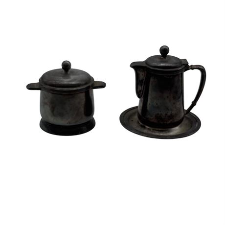 International Silver Co. Silver Soldered Cream & Sugar