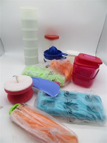 NEW VINTAGE TUPPERWARE 6 ICE CREAM SANDWICH MAKERS, 2 SETS POPSICLE MAKERS,