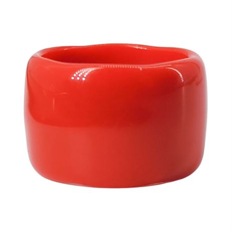 Vintage Wide Red Lucite Ring, Sz 6.5