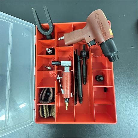 Husky Air Hammer & Husky 1/4" Right Angle Grinder