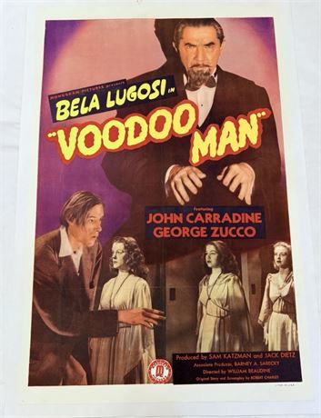 Voodoo Man Original Linen Backed 27x41” Movie Poster