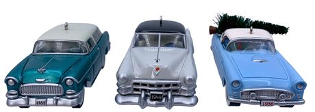 3 Hallmark Classic Cars Holiday Ornaments
