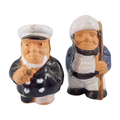 Vintage Ceramic Captain & First Mate Figurines
