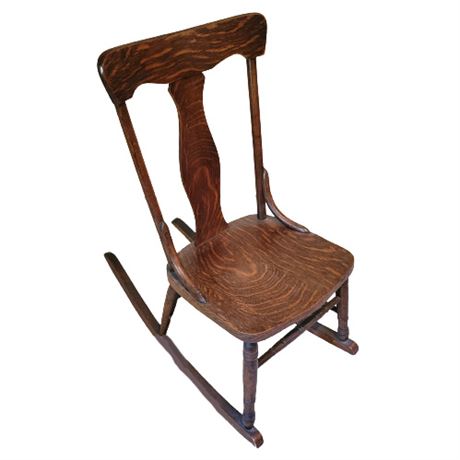American Antique Tiger Oak Rocking Chair