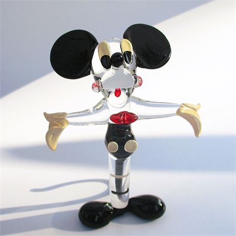 MICKEY MOUSE Spun Blown Glass Figurine