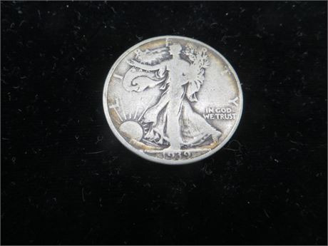1939 Walking Liberty Half Silver Dollar