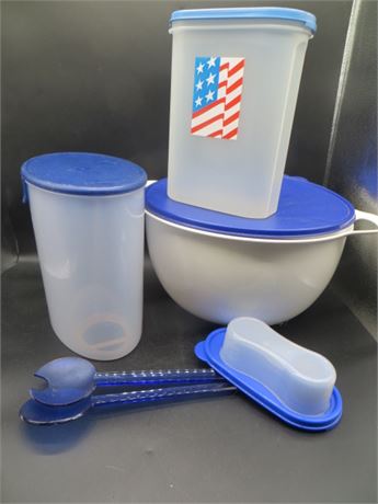 NEW VINTAGE TUPPERWARE PITCHER, HUGE BOWL & CEREAL CONTAINER