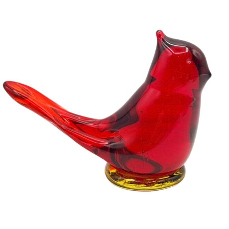 Titan Art Glass Ruby Red Cardinal