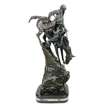 MASSIVE Fredrick Remington "Mountain Man" Bronze Sculpture