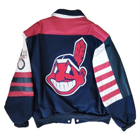 Vintage Cleveland Indians Bomber Jacket, Mens XL