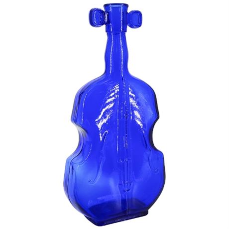 Vintage Cobalt Blue Glass Violin/Cello Bottle