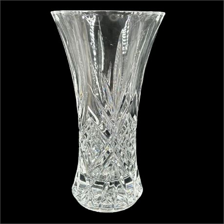 Tall Crystal Fluted Flower Vase
