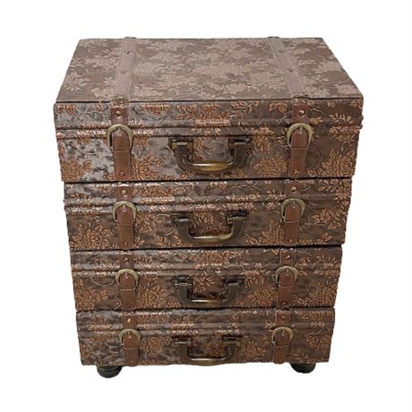 Stacked Luggage Decorative Chest
